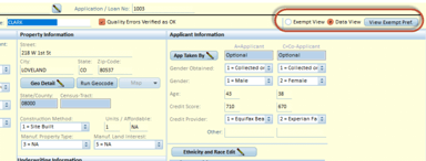 HMDA RELIEF partial exemption screen 1