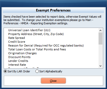 HMDA RELIEF partial exemption screen 4